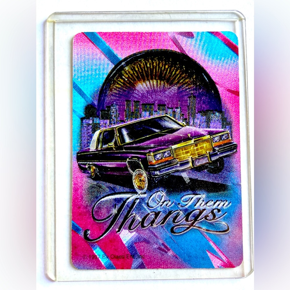 1997 Gonzales Graphics ‘On Them Thangs’ Holographic Lowrider Vending Sticker